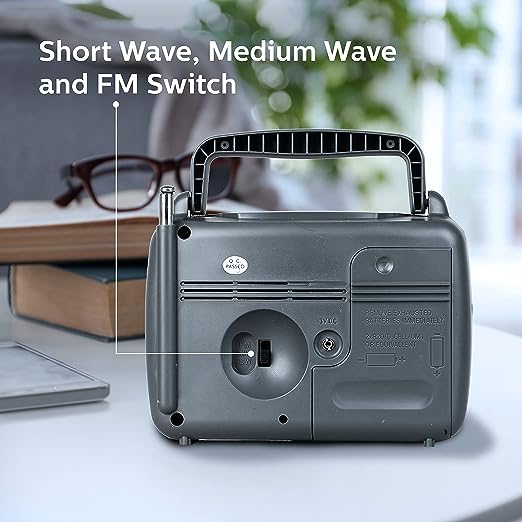 Philips Radio DL167/94 with MW/SW/FM Bands, 2xR20 (UM1),External 3V DC (Optional)(OPEN BOX) Philips Radio DL167/94 with MW/SW/FM Bands, 2xR20 (UM1),External 3V DC (Optional)(OPEN BOX)